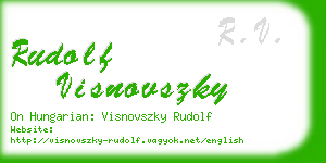 rudolf visnovszky business card